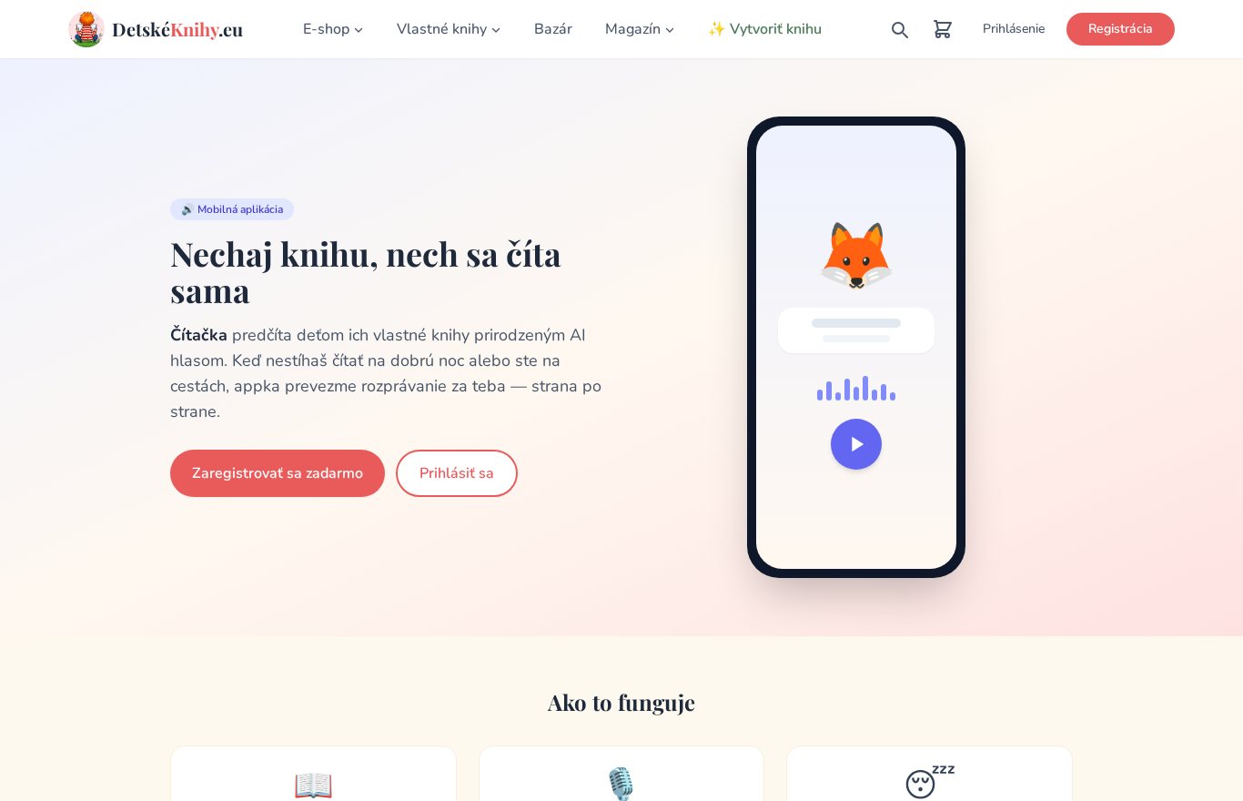 Čítačka: nechajte vlastnú knihu, nech sa číta sama