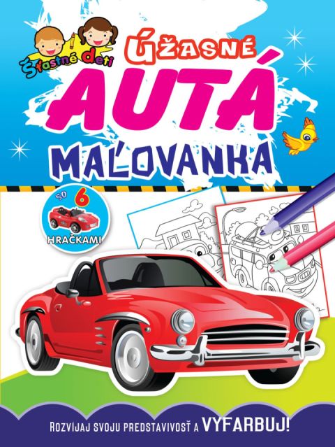 Maľovanka so 6 hračkami - Úžasné autá