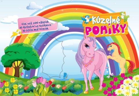 Kúzelné poníky-viac než 500 nálepiek-špirálová väzba